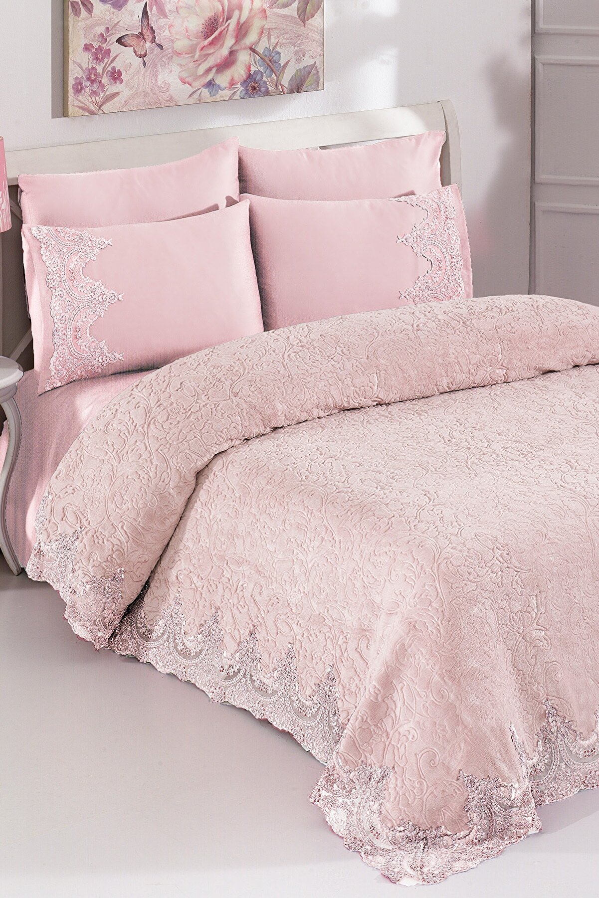  Walls Home Couver-lit De Luxe (couleur Rose) 6 Pcs